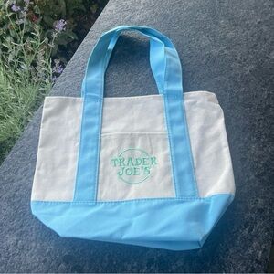 Trader Joe's Blue and White Tote Bag